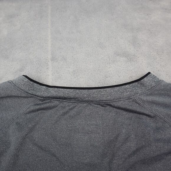 Nike Pro Shirt Womens M Gray Plain Dri Fit V Neck Short Sleeve Pullover Tee - Picture 11 of 15
